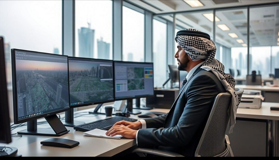 UAE government employee working in official department office