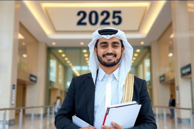 Government employee in UAE holding official documents