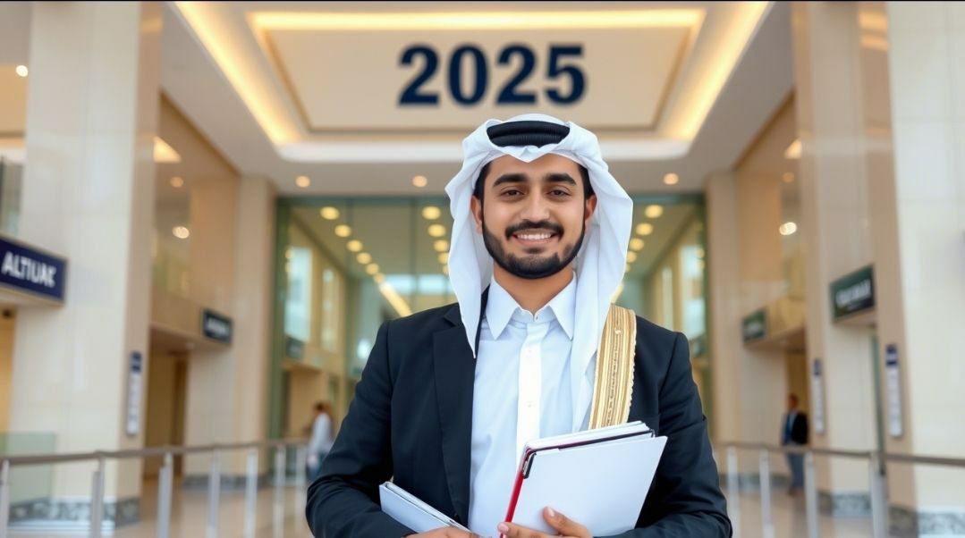 Government employee in UAE holding official documents