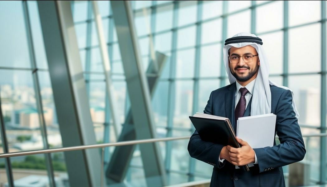Professional man checking salary package on laptop